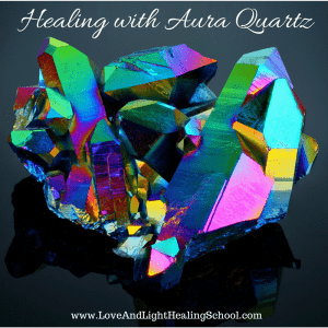 Aura Quartz Titanium Crystal/hot Pink Crystal Cluster