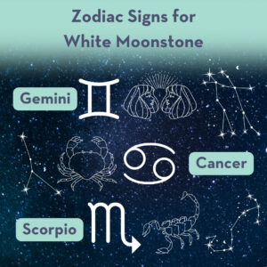 Zodiac Signs for White Moonstone