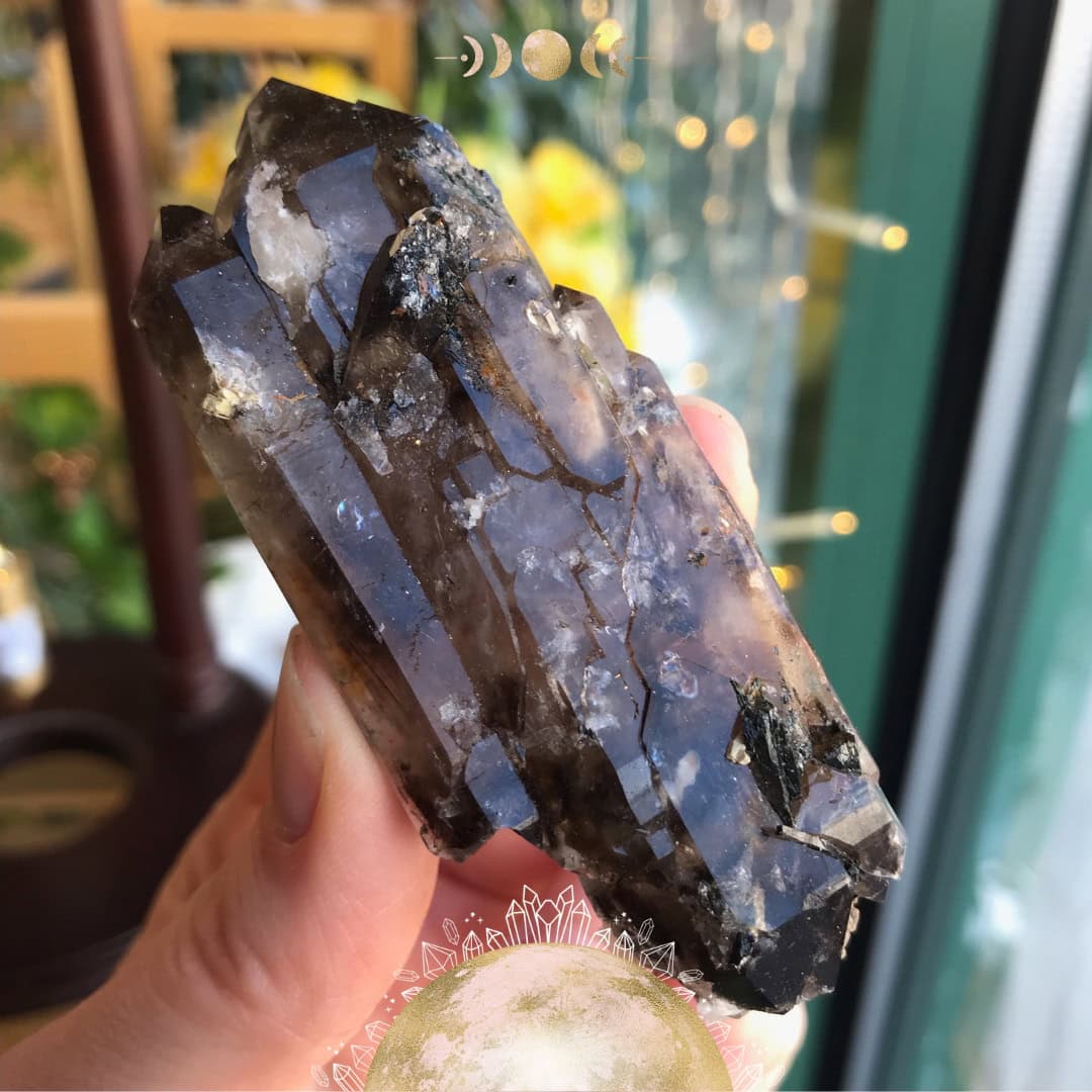 Elestial Smoky Quartz Crystals for Journey Work