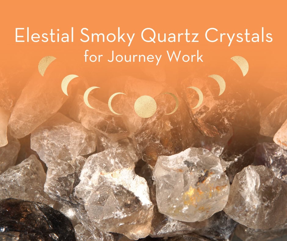 Elestial Smoky Quartz Crystals for Journey Work