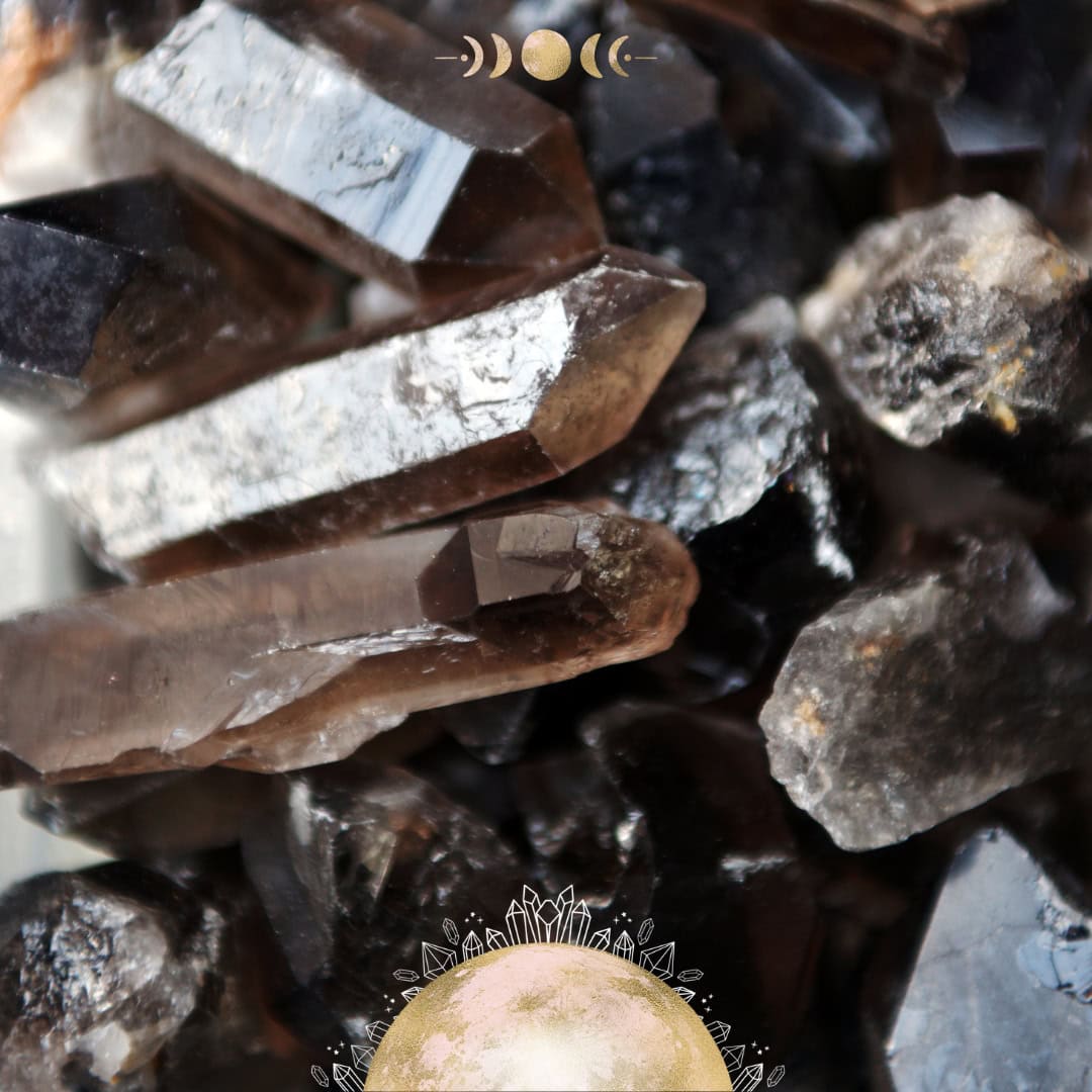 Elestial Smoky Quartz Crystals for Journey Work