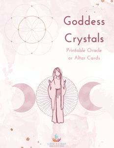 Goddess Crystals Printable Oracle or Altar Cards