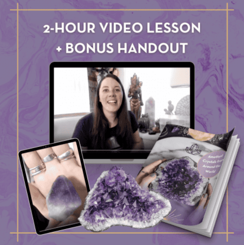 Amethyst crystals from around the world class