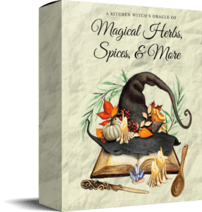 Photo of magical herbs, spices and more card deck