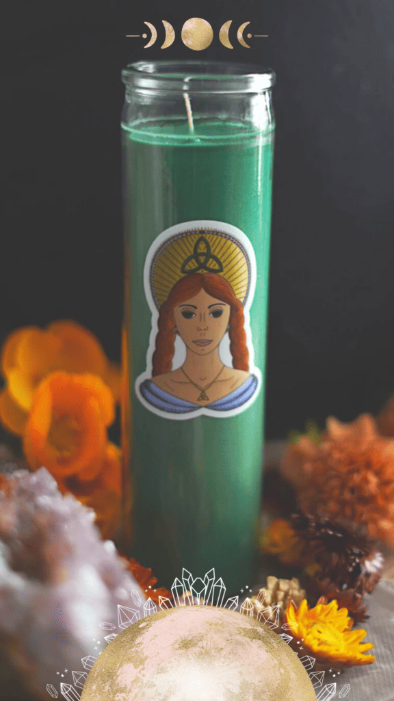 Goddess Brigid Ritual Candle