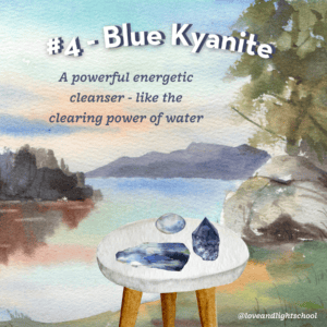 Blue Kyanite is a powerful energetic cleanser - like the clearing power of water.