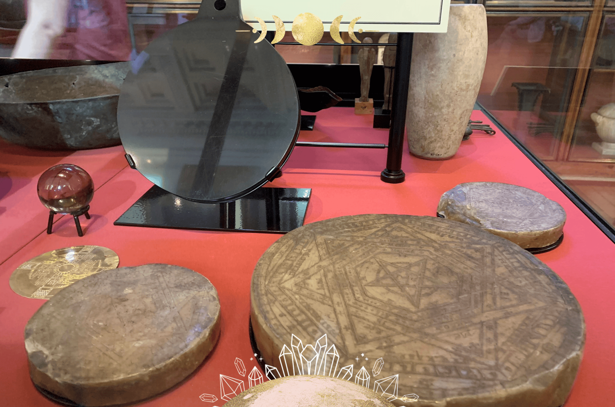 John Dee's Divination Tools & Obsidian Scrying Mirror at the British Museum