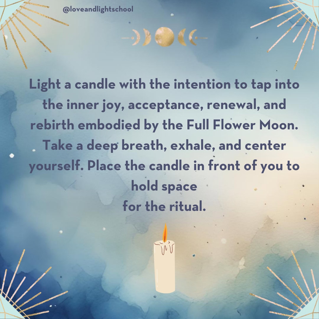 Crystal Ritual for the flower moon Part 3 - Light a Candle to Hold Space