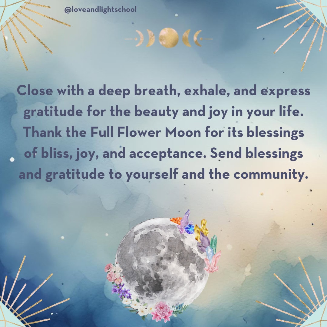 Crystal Ritual for the flower moon Part 8 - Sending Thanks