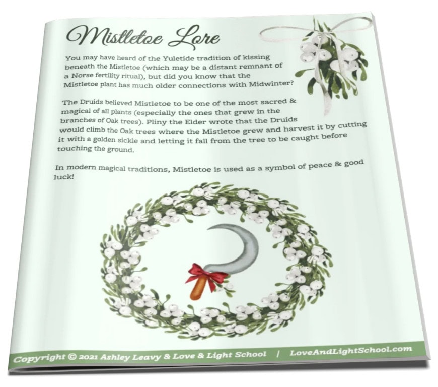 Mistletoe Printable Grimoire Page